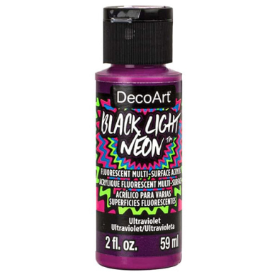DecoArt Black Light Neon Acrylic Paint - (2oz/59ml) Ultraviolet