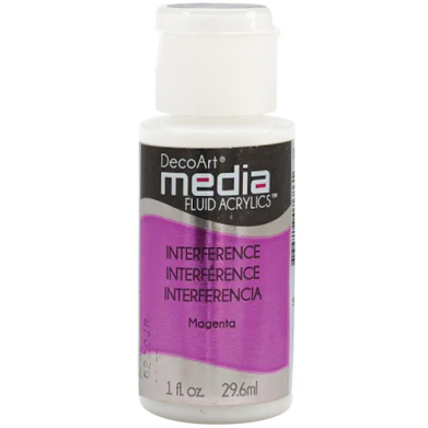 DecoArt Media Fluid Acrylic - (1oz/29.6ml) Interference Magenta