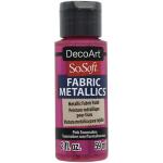 DecoArt SoSoft Fabric Paint - (2oz/59ml) Metallics, Pink Tourmaline