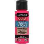 DecoArt SoSoft Fabric Paint - (2oz/59ml) Neons, Pink