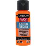DecoArt SoSoft Fabric Paint - (2oz/59ml) Neons, Orange