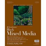 Strathmore 400 Series Black Mixed Media Pad ( 462 ) 11" x 14" - (15 Sheets, 184lb) Glue Bound