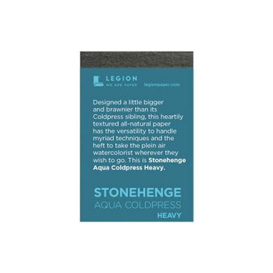 Legion Artist Mini Pad 2.5" x 3.75" - (5 Sheets) Stonehenge Aqua Coldpress, Heavy