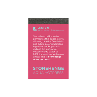 Legion Artist Mini Pad 2.5" x 3.75" - (10 Sheets) Stonehenge Aqua Hotpress