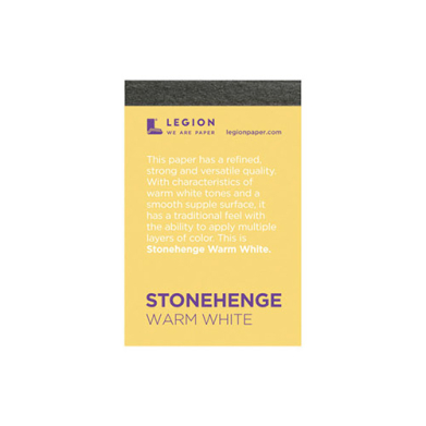 Legion Artist Mini Pad 2.5" x 3.75" - (15 Sheets) Stonehenge, Warm White