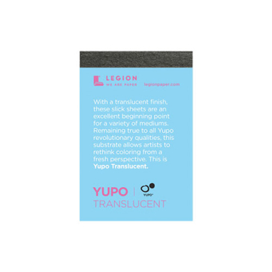 Legion Artist Mini Pad 2.5" x 3.75" - (15 Sheets) Yupo, Translucent