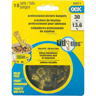 Ook Professional Picture Hangers & Tin - (15 Sets) 30lbs