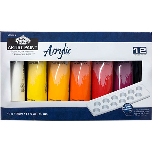  Royal & Langnickel Essentials Acrylic Tube Paint, 120ml, Mars  Black