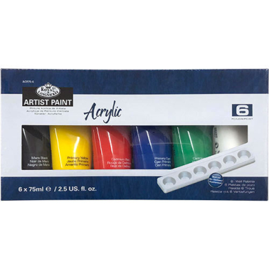Royal Langnickel Essentials Acrylic Paints 2.5oz/75ml - (6 Pack)