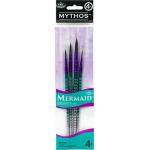 Royal Langnickel Mythos Mermaid Brush Set - (4 Pack) Assorted Rounds