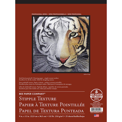 Bee Paper Stipple Texture Drawing Pad 9" x 12" - (25 Sheets, 132lb)
