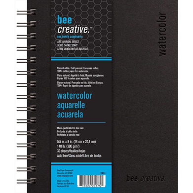 Bee Creative Watercolor Art Journal 5.5" x 8" - (30 Sheets, 140lb)