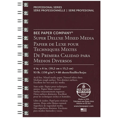 Bee Paper Super Deluxe Mixed Media Journal 4" x 6" - (60 Sheets, 93lb)