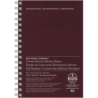 Bee Paper Super Deluxe Mixed Media Journal 6" x 9" - (60 Sheets, 93lb)