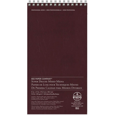 Bee Paper Super Deluxe Mixed Media Journal 6" x 12" - (60 Sheets, 93lb)