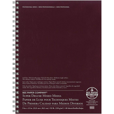 Bee Paper Super Deluxe Mixed Media Journal 9" x 12" - (60 Sheets, 93lb)