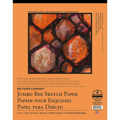Bee Paper Jumbo Bee Sketch Paper Pad 11" x 14" - (125 Sheets, 50lb)