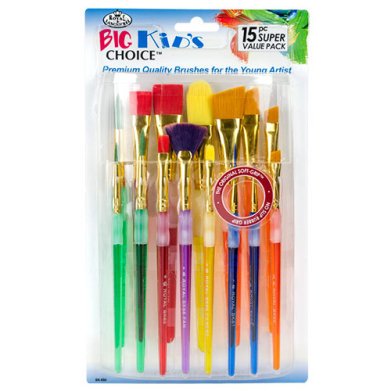 Royal Langnickel Big Kids Choice Lil Grippers Brush Set - (15 Pieces)