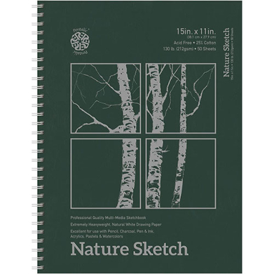 Pentalic Multi-Media Nature Sketch Book 11" x 15" - (50 Sheets, 130lb)