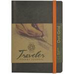 Pentalic Traveler Pocket Journal 4" x 6" - (160 Pages, 74lb) Dot Grid, Gray