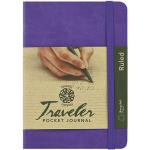 Pentalic Traveler Pocket Journal 4" x 6" - (160 Pages, 74lb) Ruled, Violet