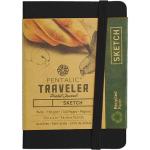 Pentalic Traveler Pocket Journal 3" x 4" - (160 Pages, 74lb) Sketch, Black
