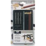 Royal Langnickel Essentials Small Tin Box Pastel Sketching Art Set - (13 Pieces) RSET-ART2501