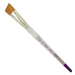 Royal Langnickel Soft-Grip Synthetic Sable Brush - Short Handle, Angular 3/4"