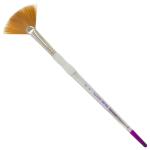 Royal Langnickel Soft-Grip Synthetic Sable Brush - Short Handle, Fan #6