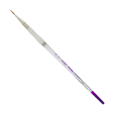 Royal Langnickel Soft-Grip Synthetic Sable Brush - Short Handle, Round #0