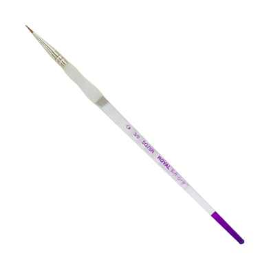 Royal Langnickel Soft-Grip Synthetic Sable Brush - Short Handle, Round #3/0