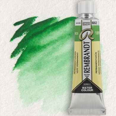 Royal Talens Rembrandt Watercolour - (0.3oz/10ml) Permanent Green