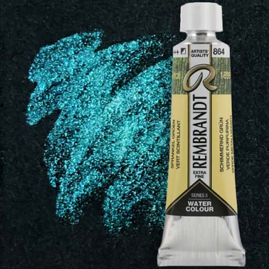 Royal Talens Rembrandt Watercolour - (0.3oz/10ml) Sparkle Green