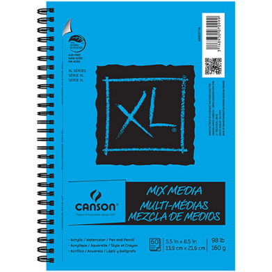 Canson XL Mix Media Pad 5.5" x 8.5" - (60 Sheets, 98lb)  C400037134