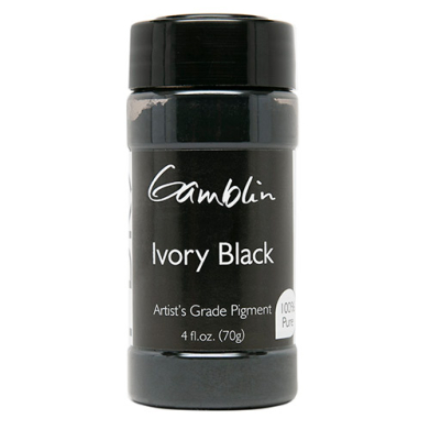 Gamblin Dry Pigment - (4fl oz/47g) Ivory Black