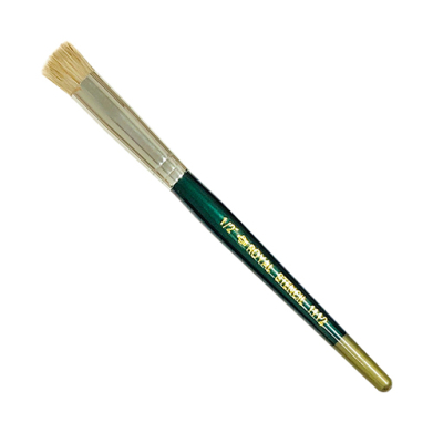 Royal Langnickel White Bristle Stencil Brush - Short 1/2"