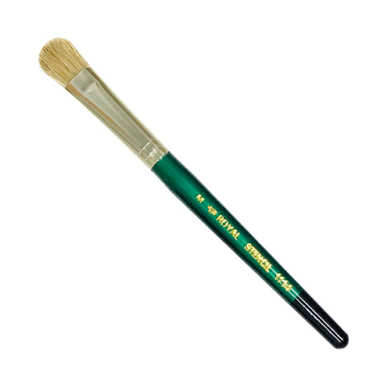 Royal Langnickel White Bristle Stencil Brush - Filbert M