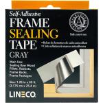 Lineco Frame Sealing Tape - (1.25" x 85') Self-Adhesive, Gray