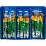 Royal Langnickel Brush Tray Classpack - (144 Pack) Economy Natural Camel Hair Rounds/Flats