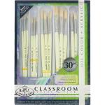 Royal Langnickel Brush Classpack Value Pack - (30 Pack) Bristle Hair for Oil & Acrylic