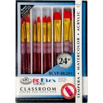 Royal Langnickel Brush Classpack Value Pack - (24 Pack) Big Kid's Choice Flats