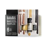 Liquitex Basics Acrylic Tube Set (0.7oz/22ml) - (6 Piece) Metallics & Iridescents