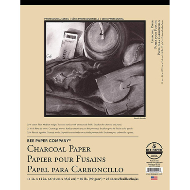 Bee Paper Charcoal Paper Pad 11" x 14" - (25 Sheets, 60lb)