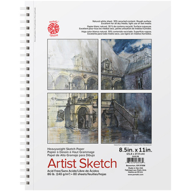 Pentalic Artist Sketch Pad 8.5" x 11" - (80 Sheets, 80lb)