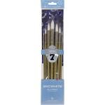 Royal Langnickel Snowhite Synthetic Long Handle Brush Set - 7pc Rounds