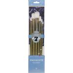 Royal Langnickel Snowhite Synthetic Long Handle Brush Set - 7pc Filberts