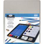 Royal Langnickel Essentials Tin Box Standard Art Set - (25 Pieces) Watercolor Drawing  RSET-ART2709