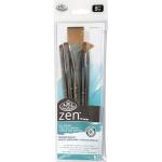 Royal Langnickel Zen Brush for All Media Variety Set - (5 Pack) Short Handle, Stroke