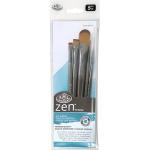 Royal Langnickel Zen Brush for All Media Variety Set - (5 Pack) Short Handle, Oval Wash 1