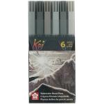 Sakura Koi Coloring Brush Pens Set - (6 Pack) Grays